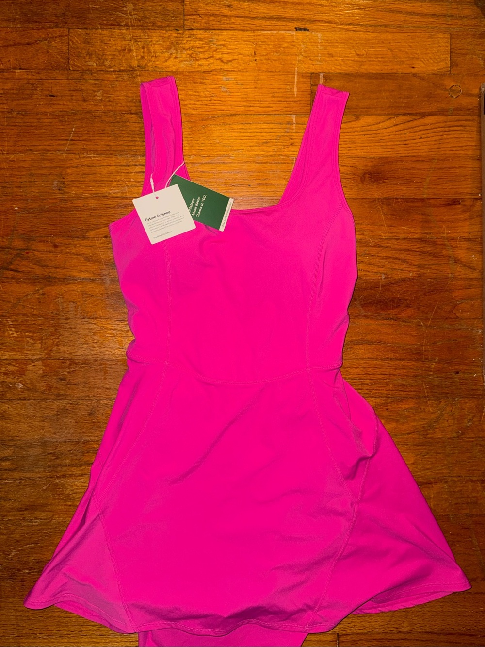 *NWT* HALARA Airy Mini Dress U Neck Fuchsia Fedora - Picture 3 of 6